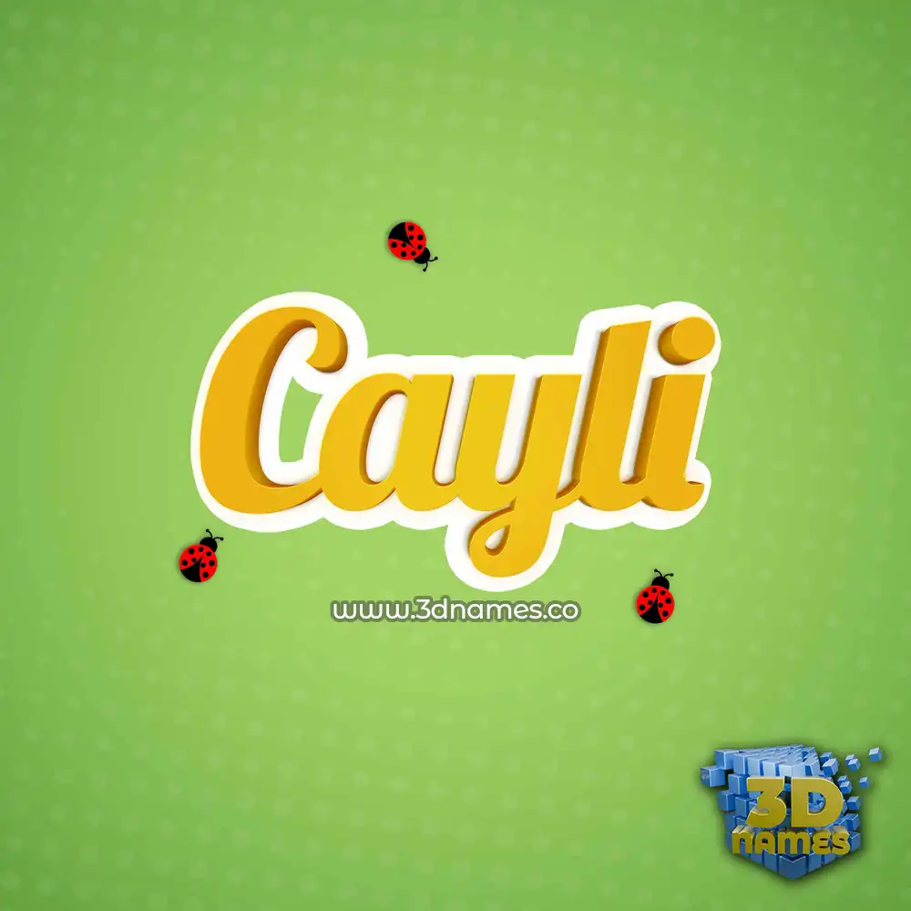 cayli in Ladybugs style - 3D name wallpaper