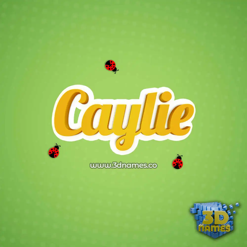 caylie in Ladybugs style - 3D name wallpaper
