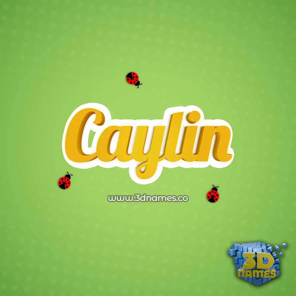 caylin in Ladybugs style - 3D name wallpaper