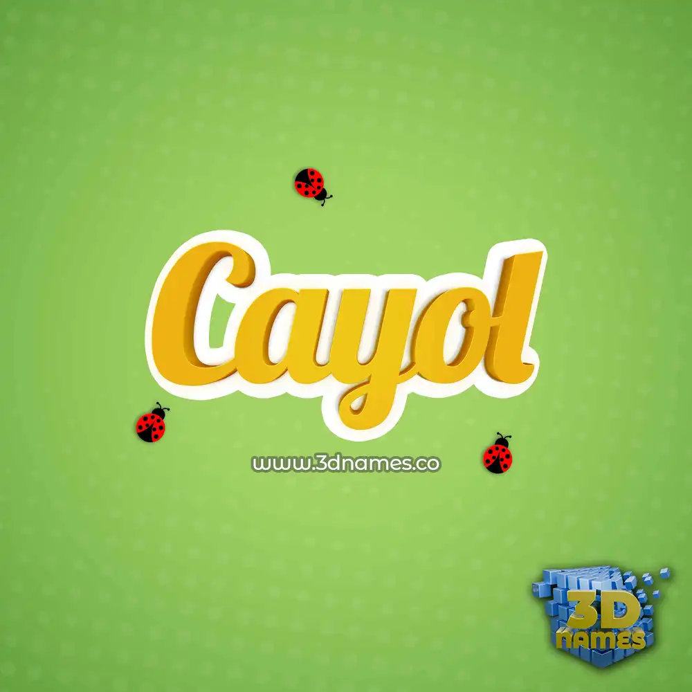 cayol in Ladybugs style - 3D name wallpaper