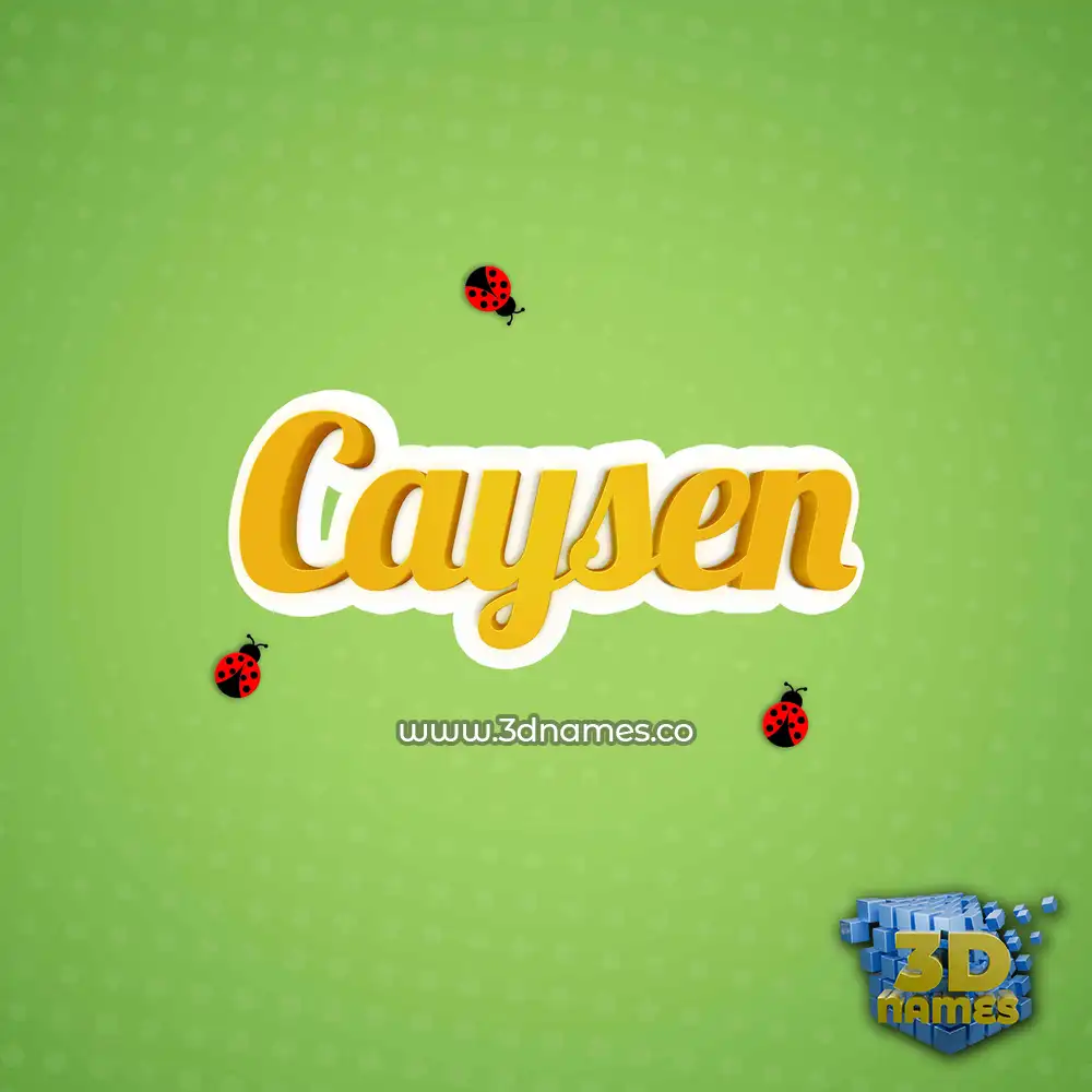 caysen in Ladybugs style - 3D name wallpaper