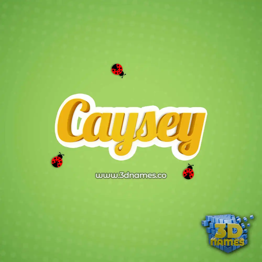caysey in Ladybugs style - 3D name wallpaper