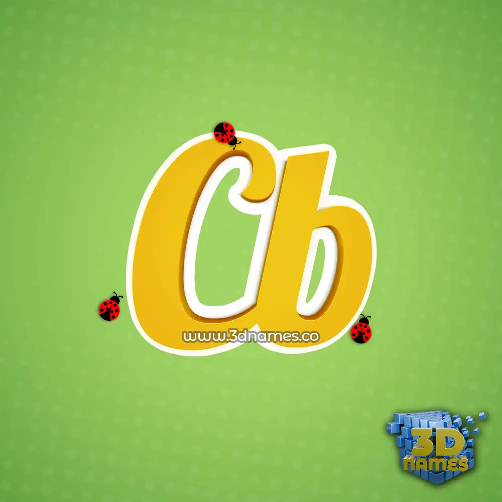 cb in Ladybugs style - 3D name wallpaper