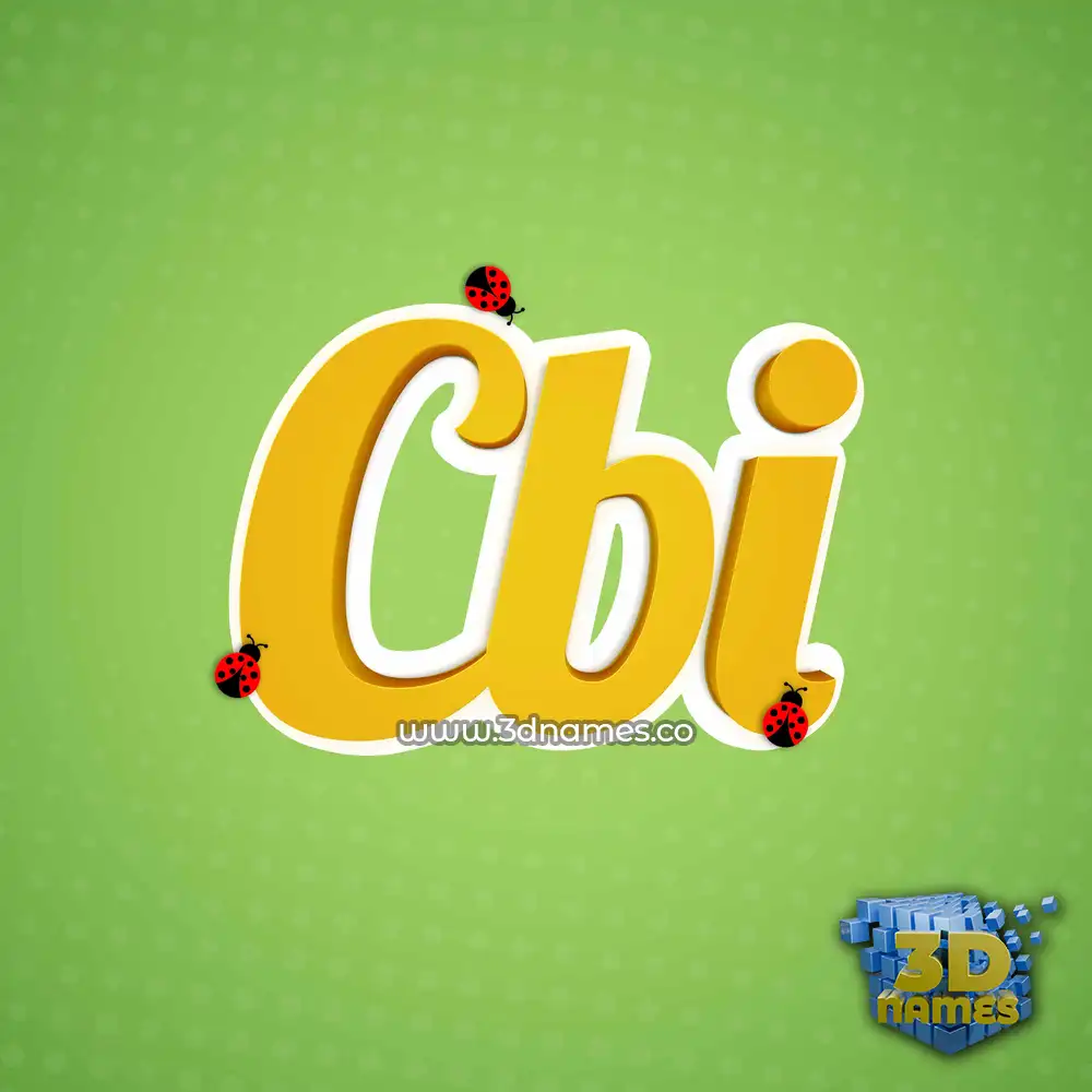 cbi in Ladybugs style - 3D name wallpaper