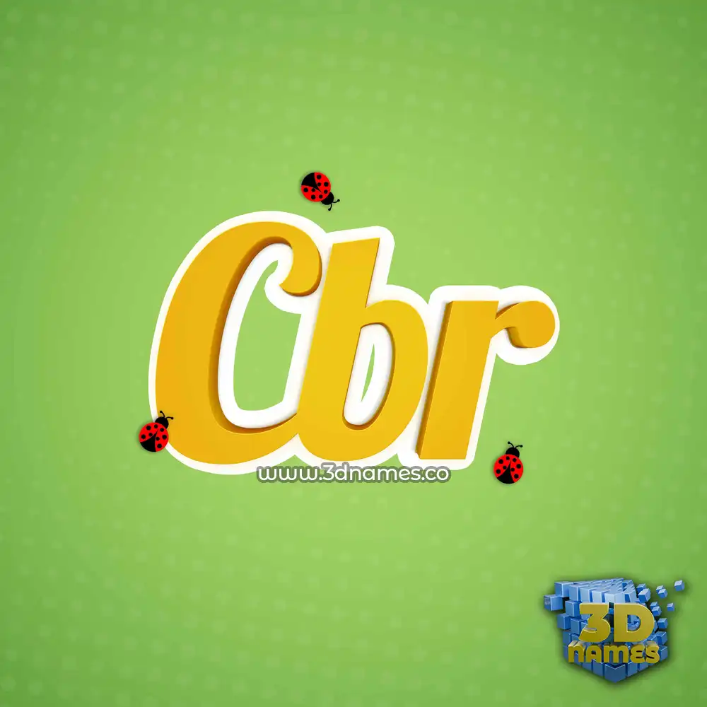 cbr in Ladybugs style - 3D name wallpaper