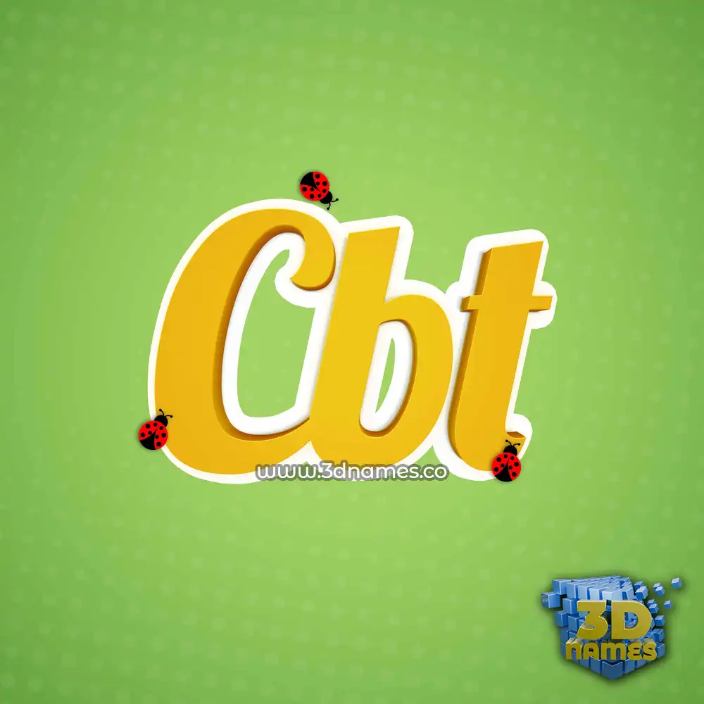 cbt in Ladybugs style - 3D name wallpaper