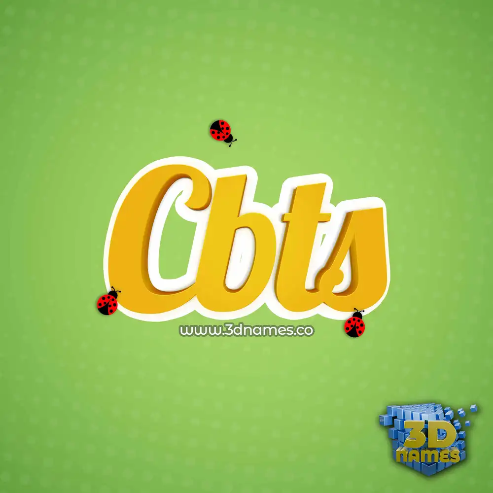 cbts in Ladybugs style - 3D name wallpaper