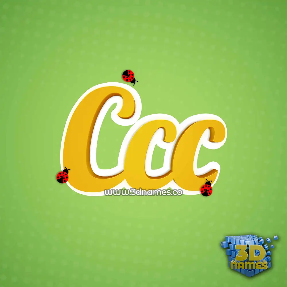 ccc in Ladybugs style - 3D name wallpaper