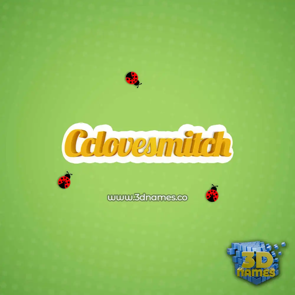 cclovesmitch in Ladybugs style - 3D name wallpaper