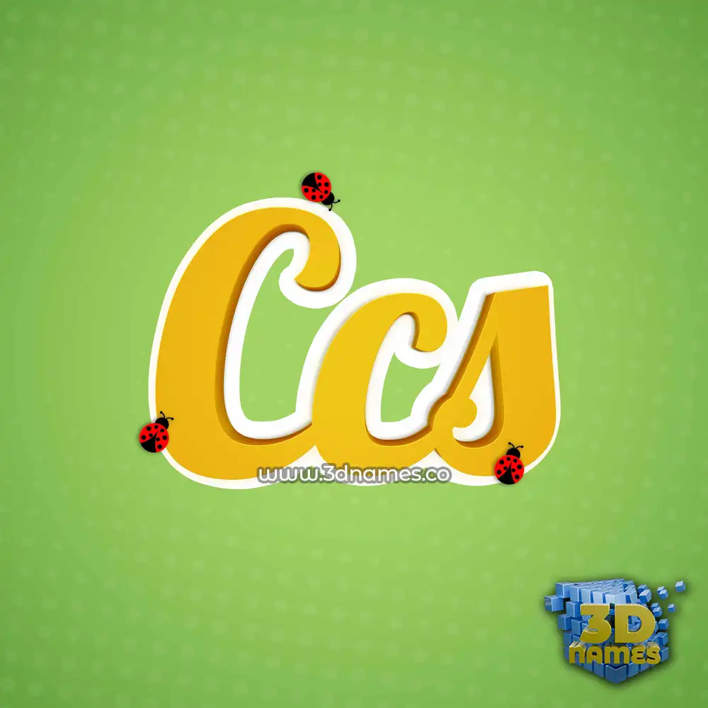 ccs in Ladybugs style - 3D name wallpaper