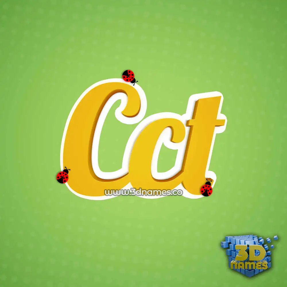 cct in Ladybugs style - 3D name wallpaper