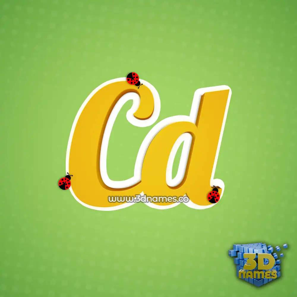 cd in Ladybugs style - 3D name wallpaper
