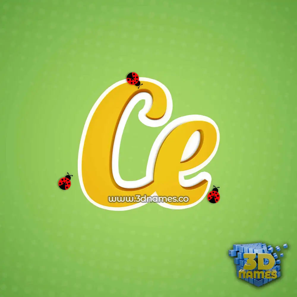 ce in Ladybugs style - 3D name wallpaper
