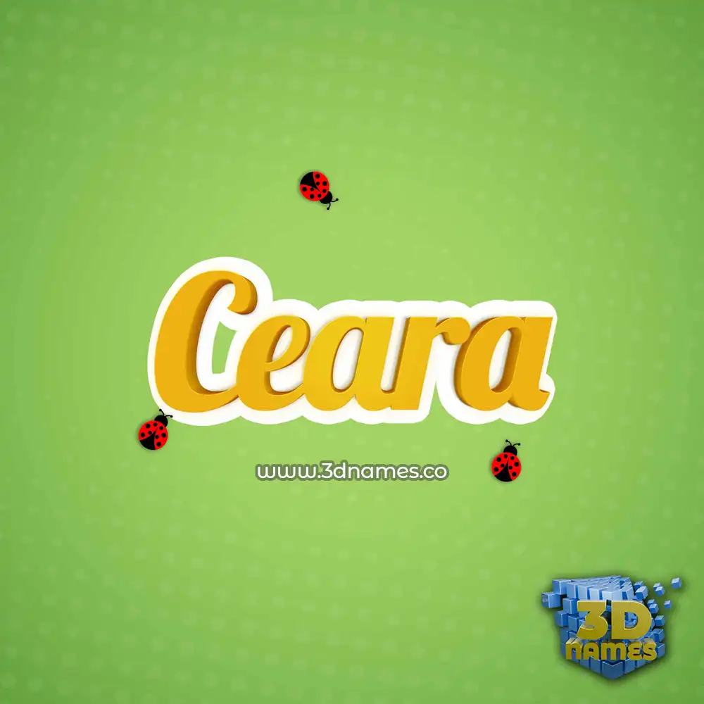 ceara in Ladybugs style - 3D name wallpaper