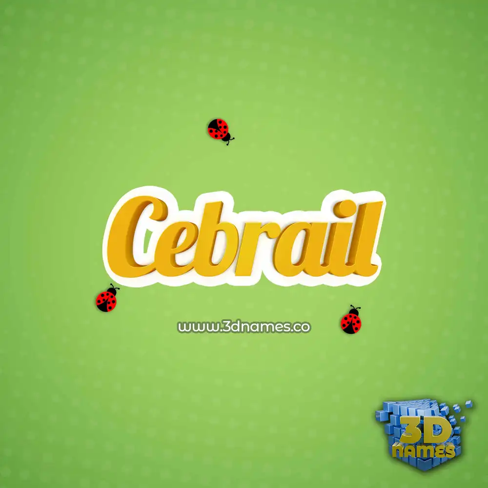 cebrail in Ladybugs style - 3D name wallpaper