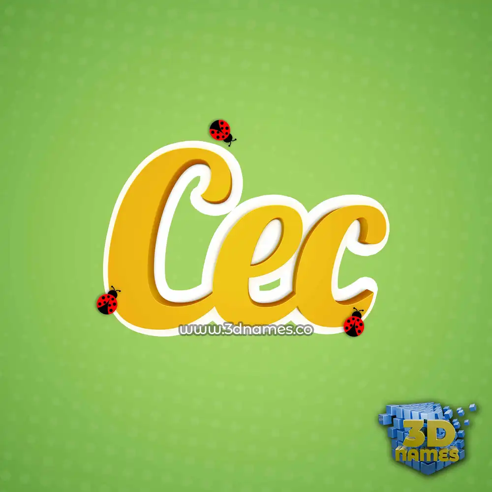 cec in Ladybugs style - 3D name wallpaper