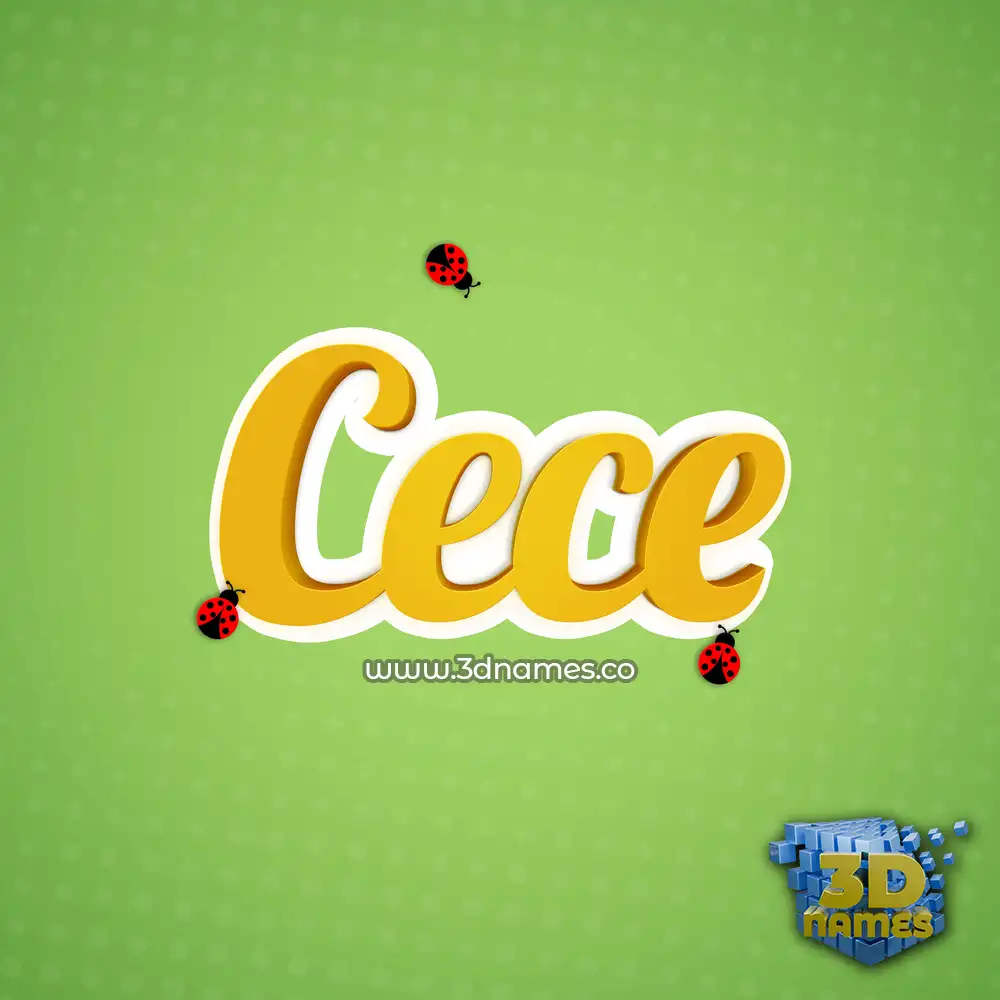 cece in Ladybugs style - 3D name wallpaper