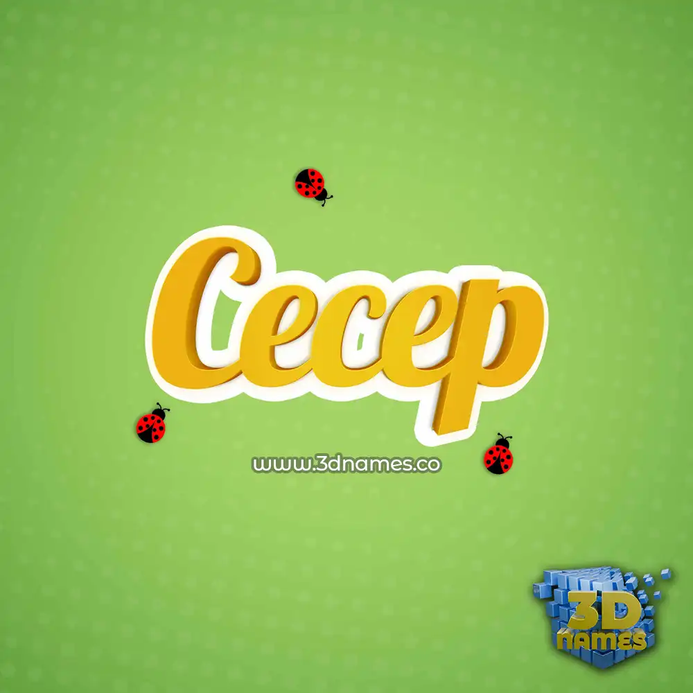 cecep in Ladybugs style - 3D name wallpaper