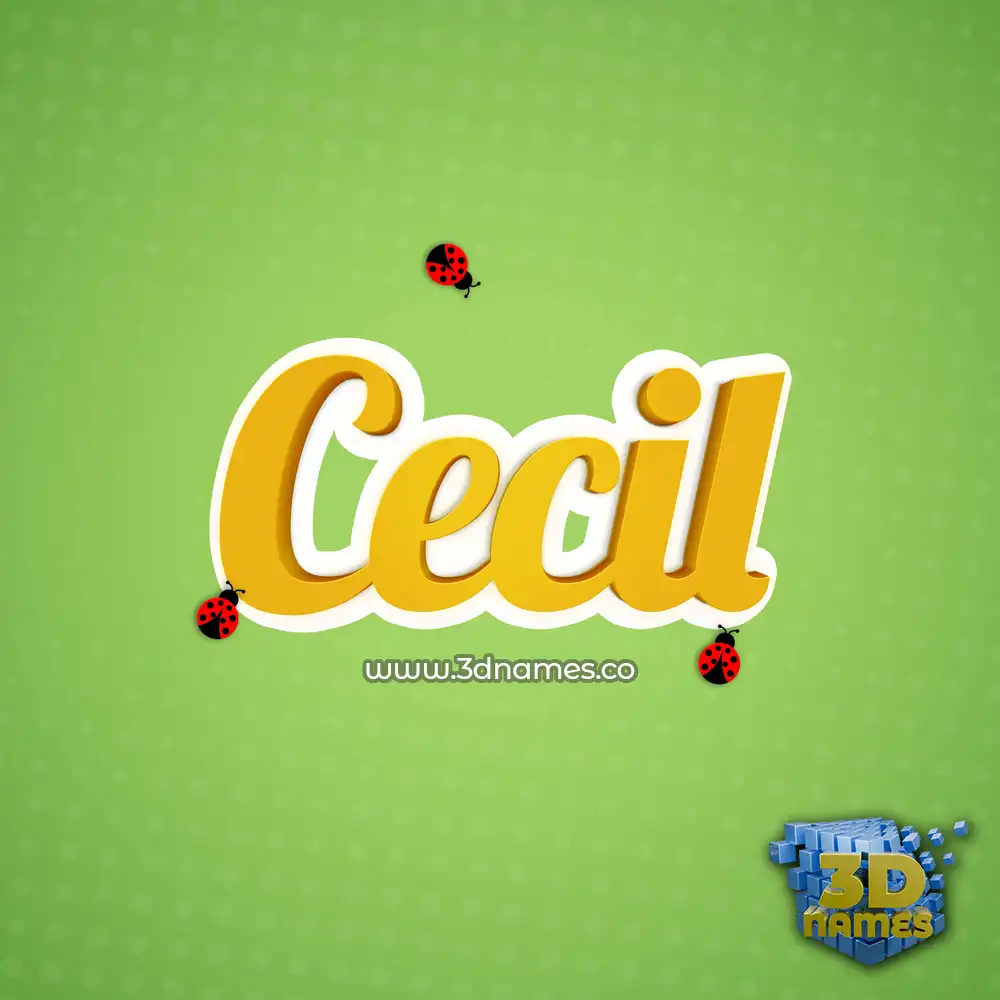 cecil in Ladybugs style - 3D name wallpaper