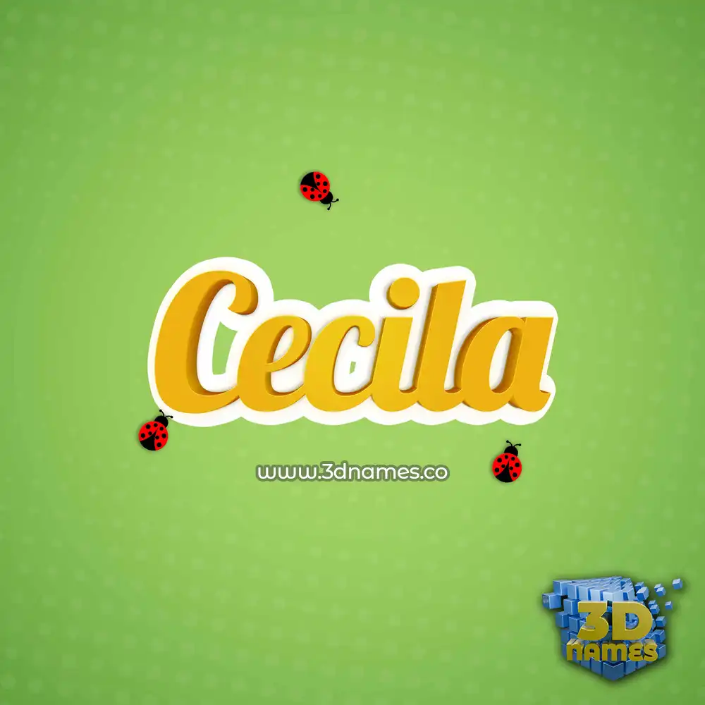 cecila in Ladybugs style - 3D name wallpaper