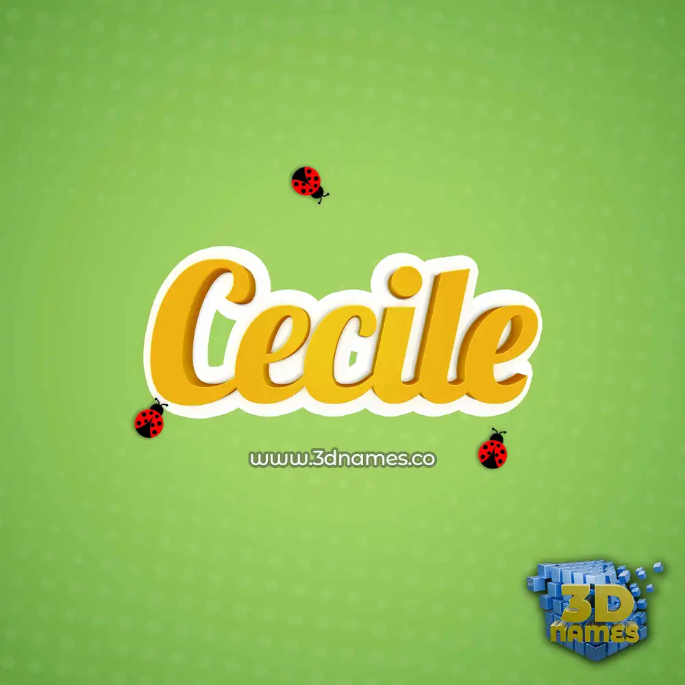 cecile in Ladybugs style - 3D name wallpaper