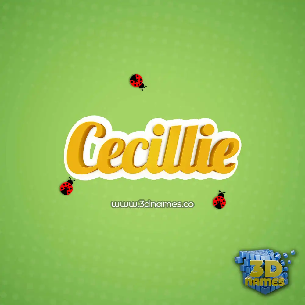cecillie in Ladybugs style - 3D name wallpaper