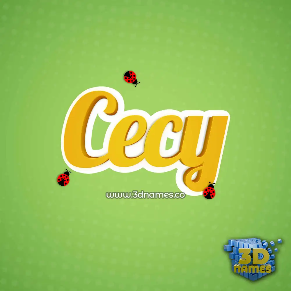 cecy in Ladybugs style - 3D name wallpaper