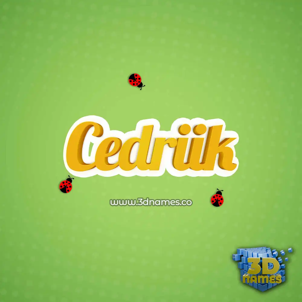 cedriik in Ladybugs style - 3D name wallpaper