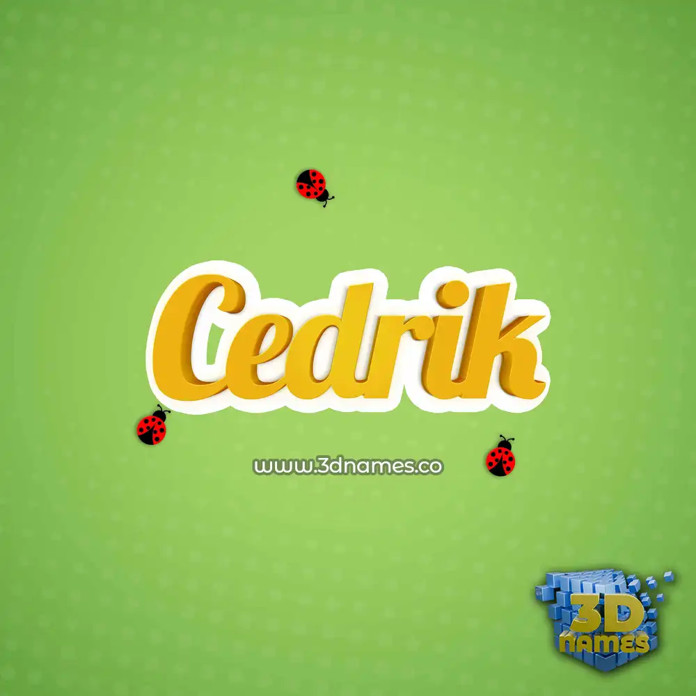 cedrik in Ladybugs style - 3D name wallpaper