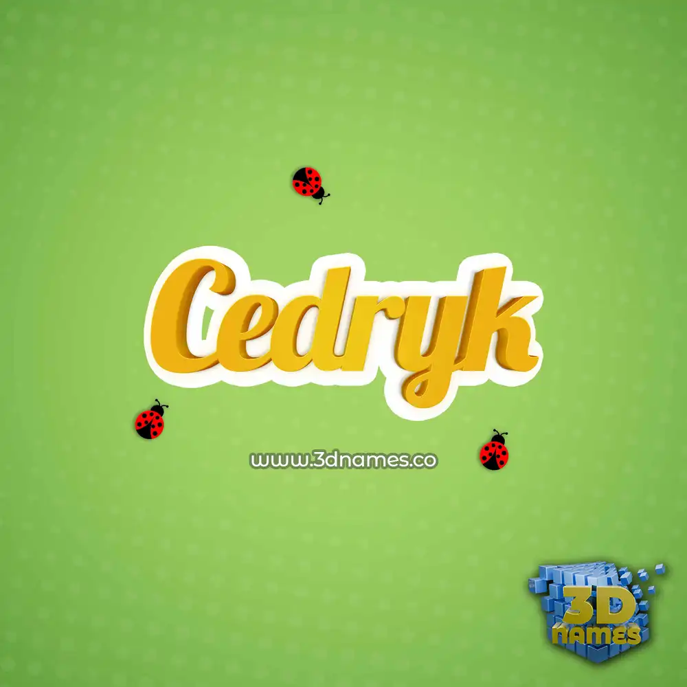 cedryk in Ladybugs style - 3D name wallpaper