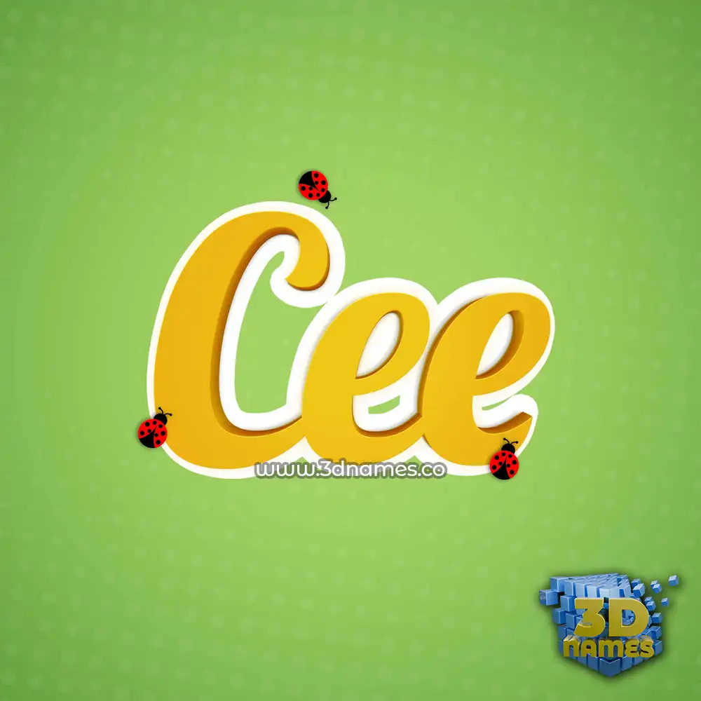 cee in Ladybugs style - 3D name wallpaper