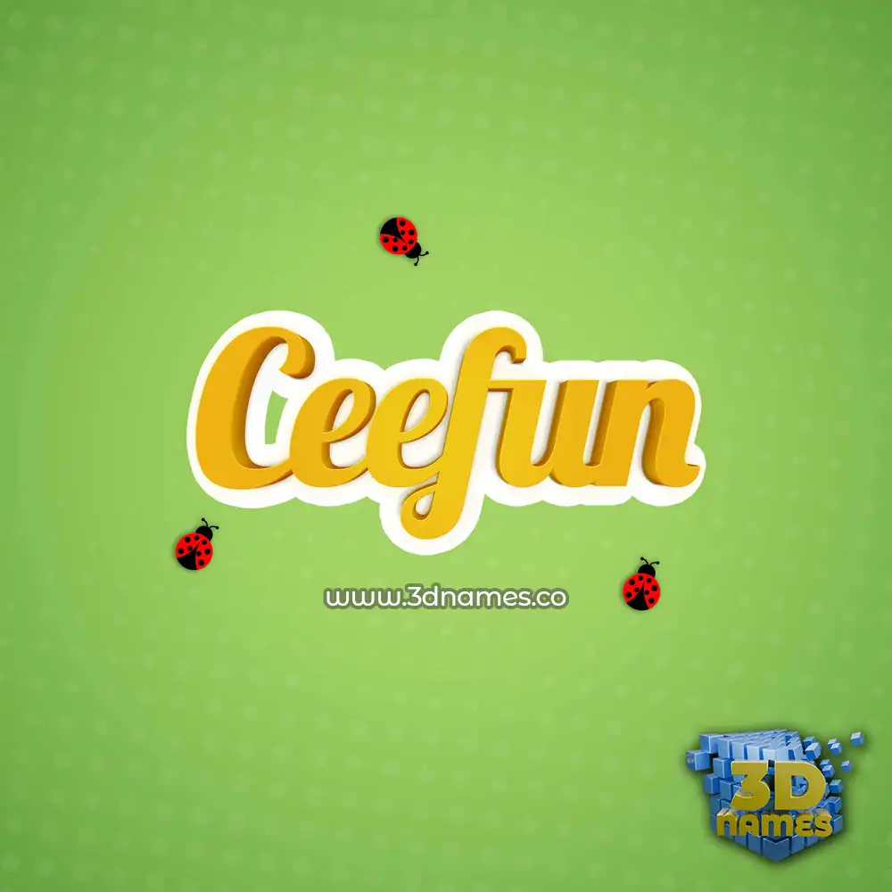 ceefun in Ladybugs style - 3D name wallpaper