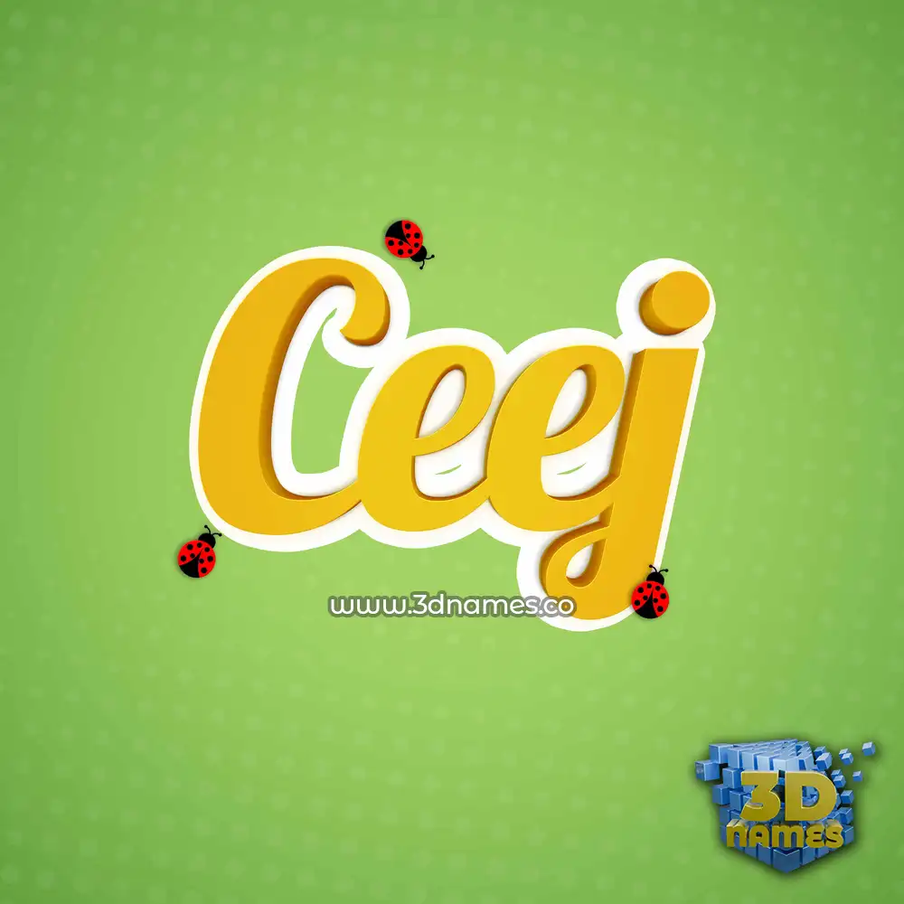 ceej in Ladybugs style - 3D name wallpaper