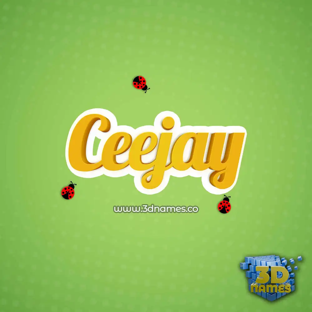 ceejay in Ladybugs style - 3D name wallpaper