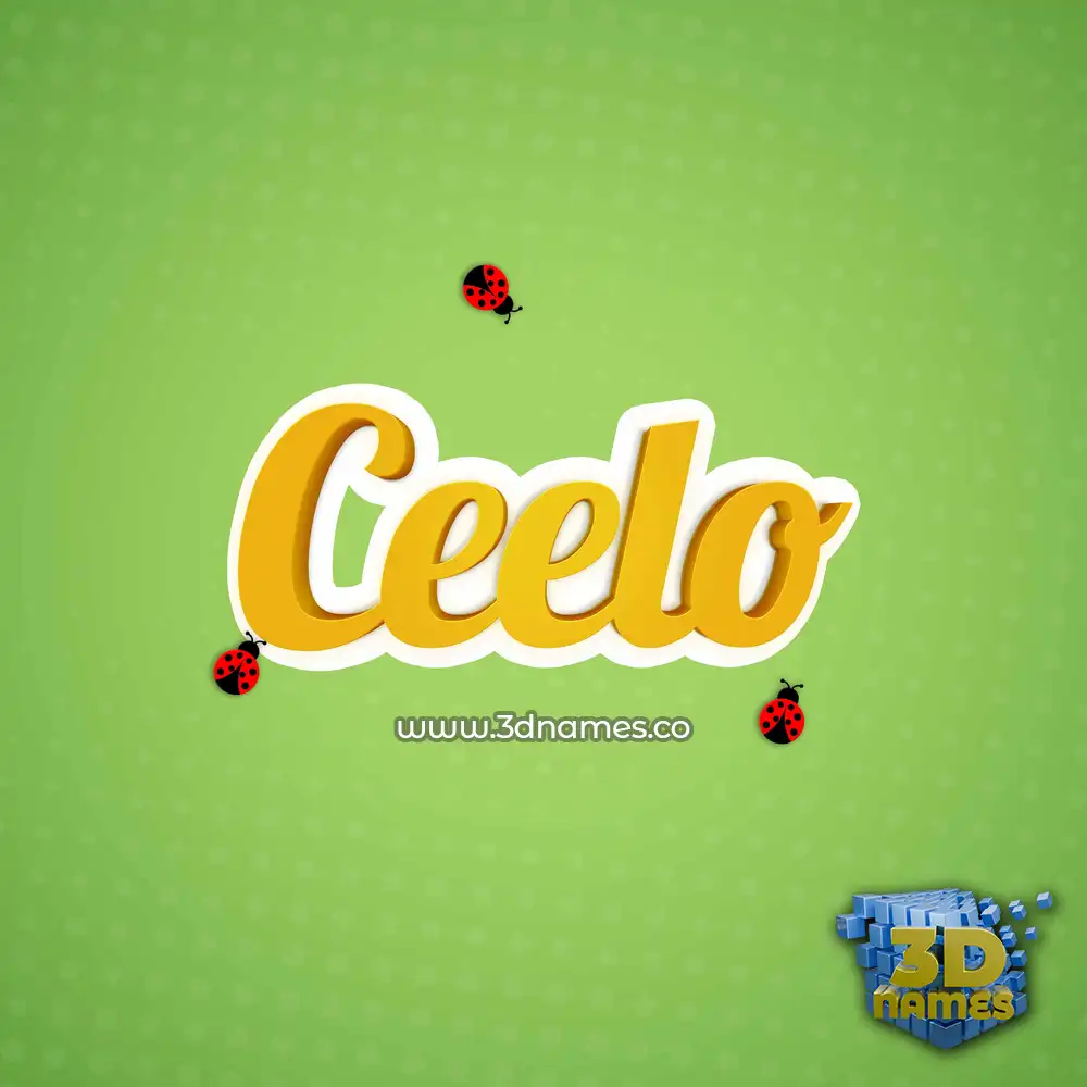 ceelo in Ladybugs style - 3D name wallpaper