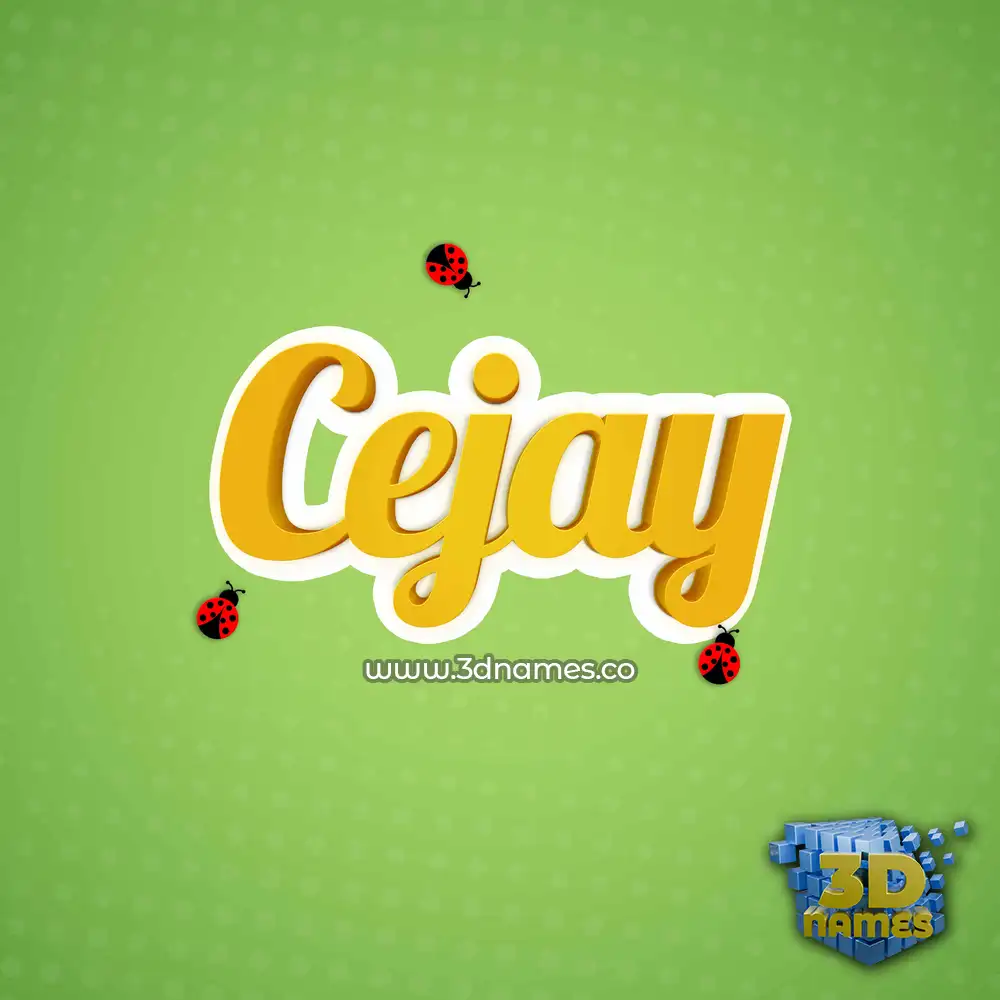 cejay in Ladybugs style - 3D name wallpaper