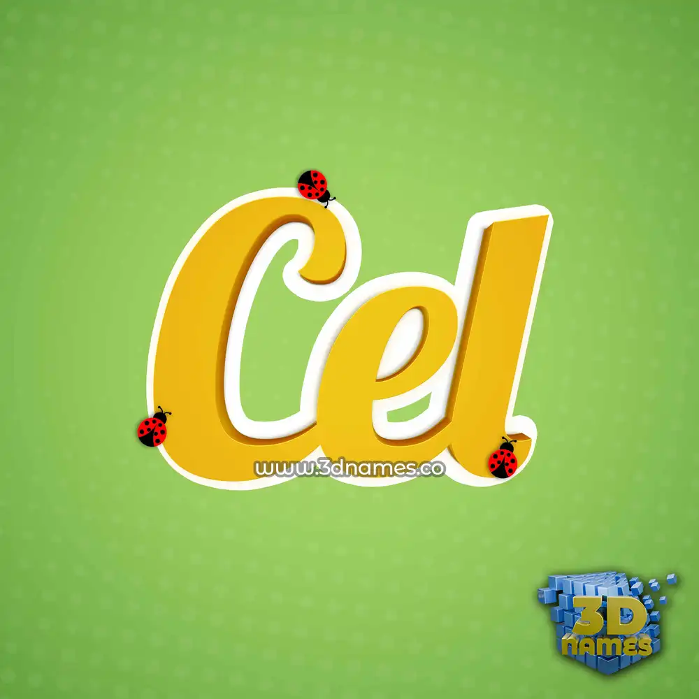 cel in Ladybugs style - 3D name wallpaper