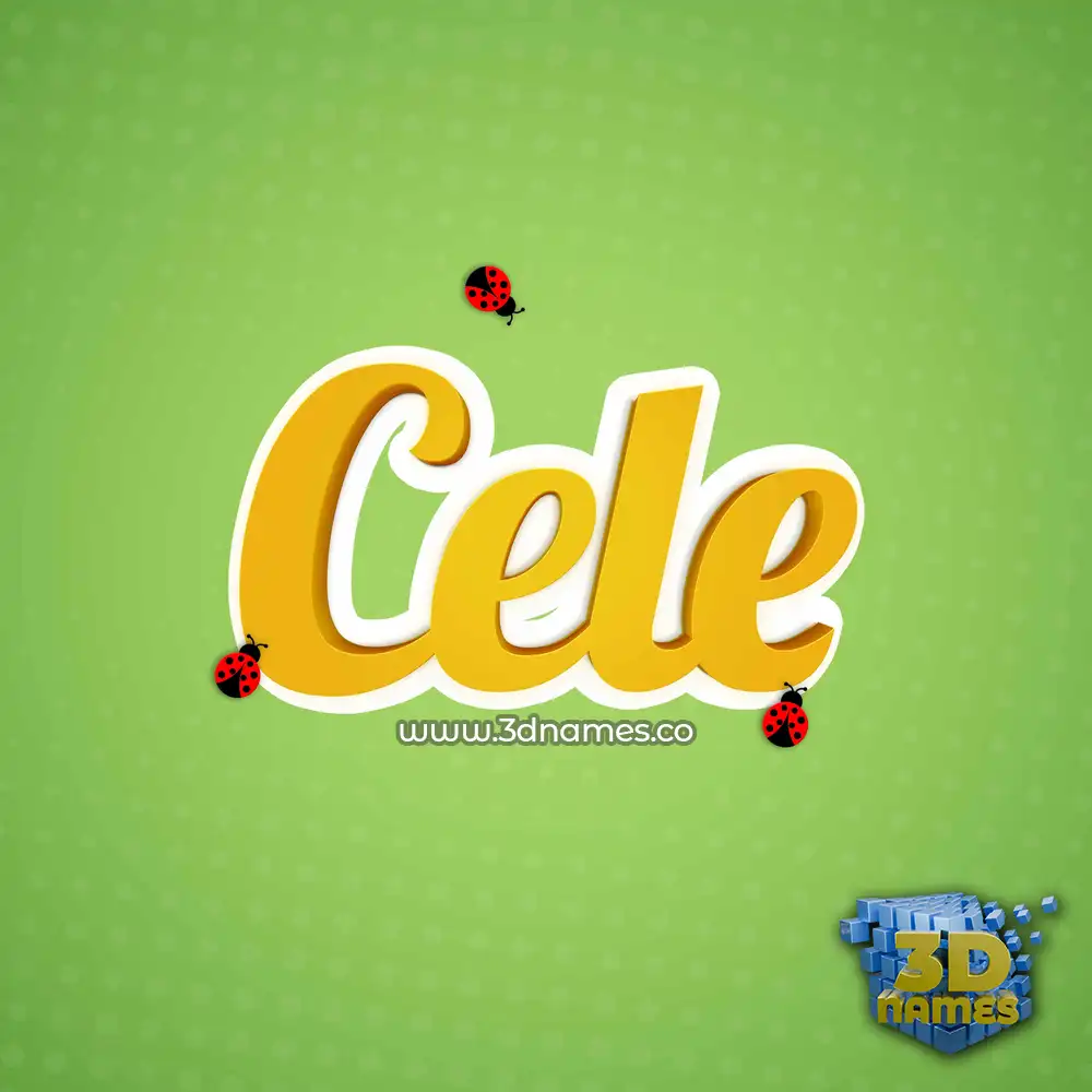 cele in Ladybugs style - 3D name wallpaper
