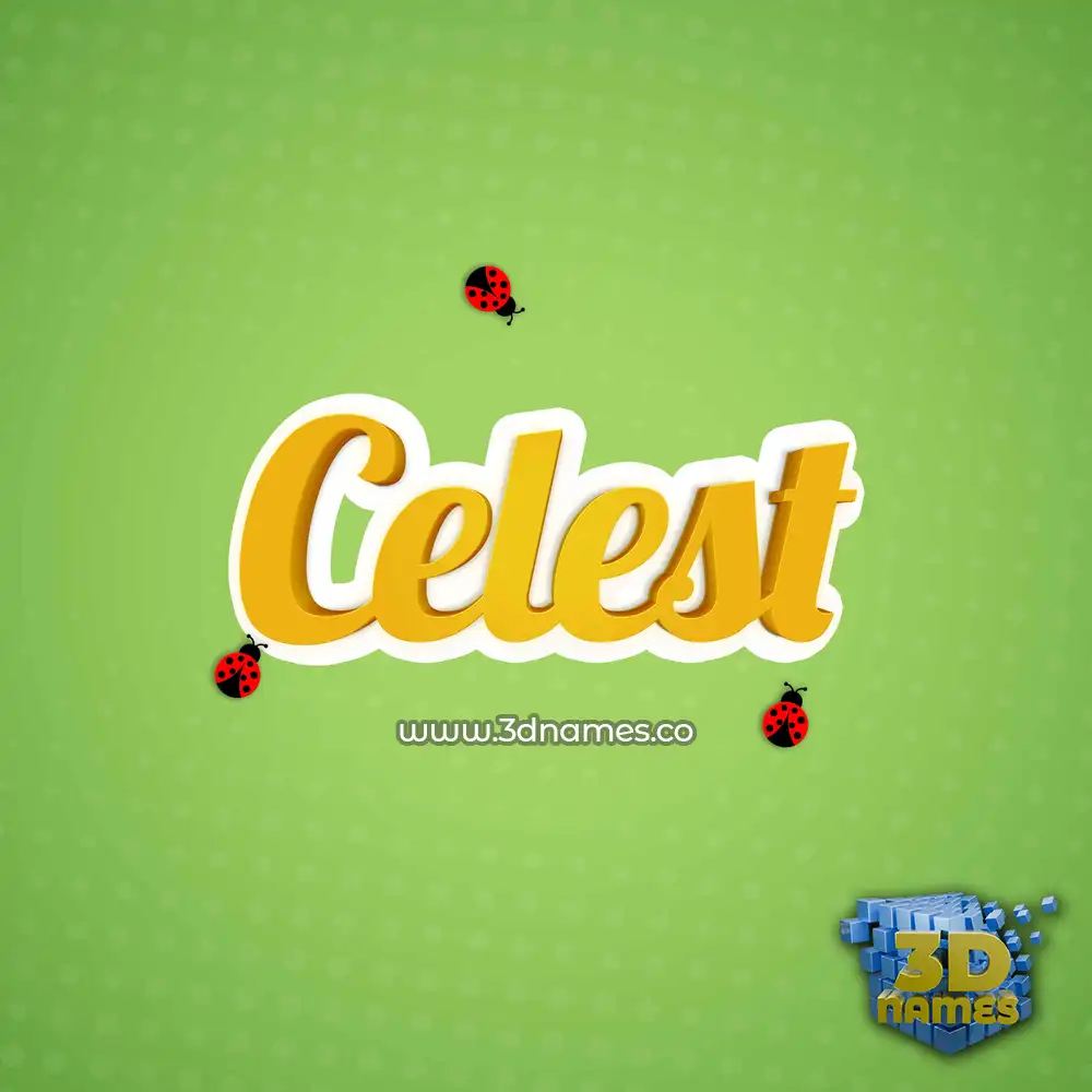 celest in Ladybugs style - 3D name wallpaper