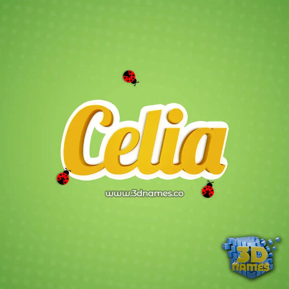 celia in Ladybugs style - 3D name wallpaper