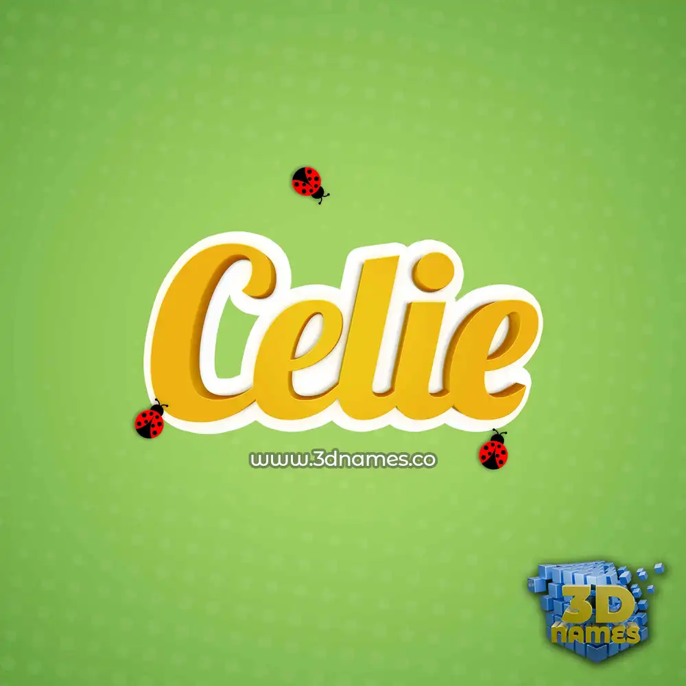celie in Ladybugs style - 3D name wallpaper