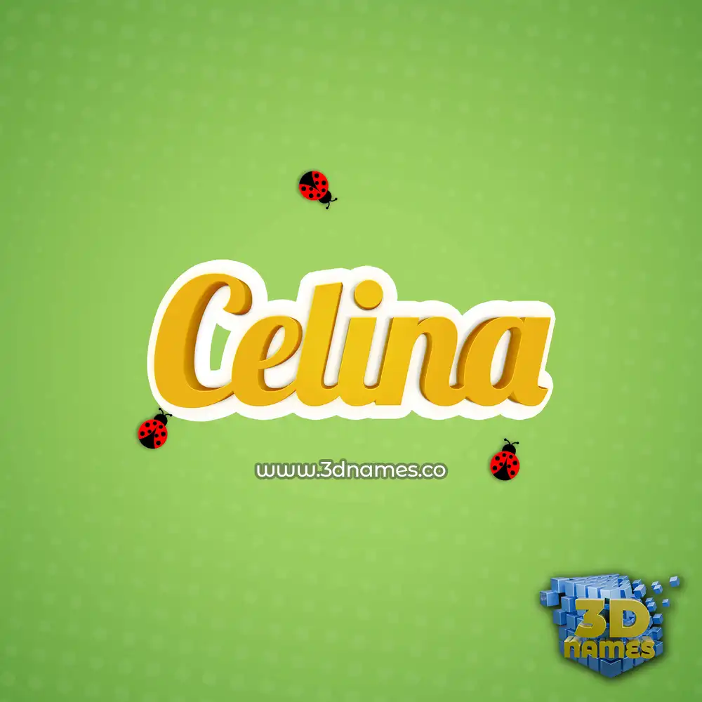 celina in Ladybugs style - 3D name wallpaper