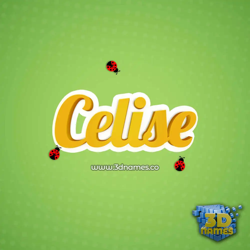celise in Ladybugs style - 3D name wallpaper