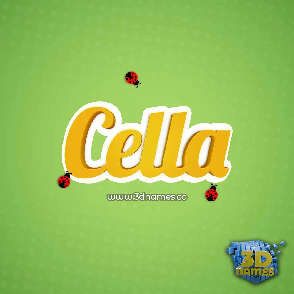 cella in Ladybugs style - 3D name wallpaper