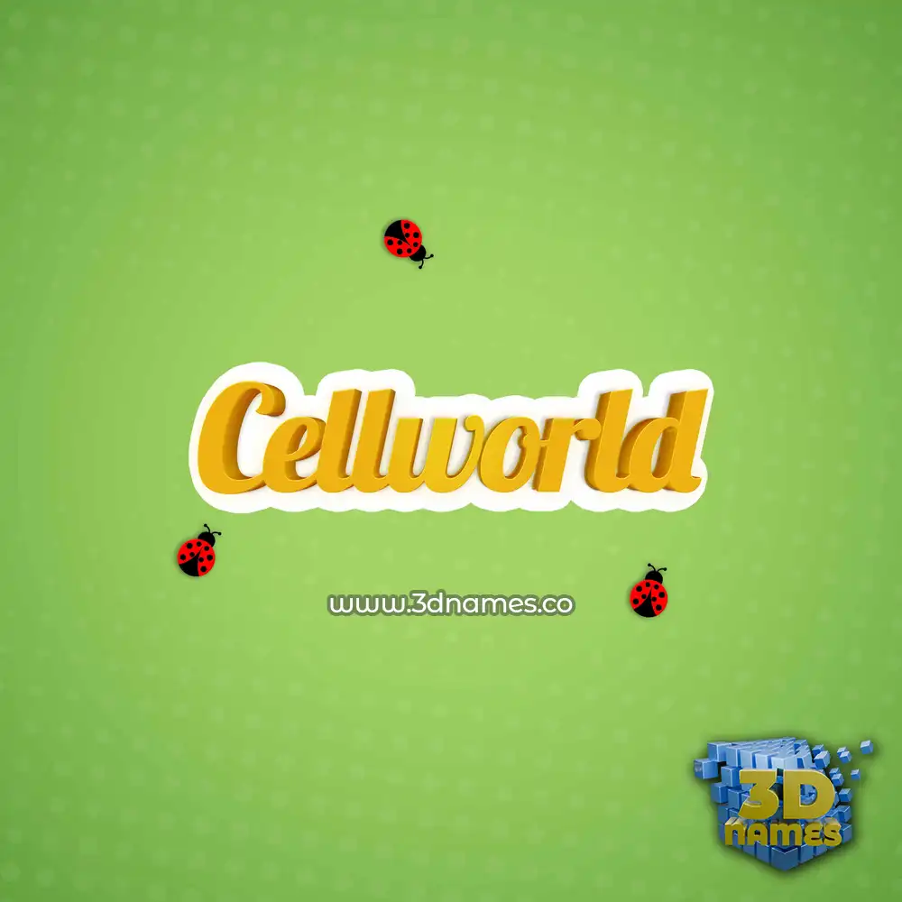 cellworld in Ladybugs style - 3D name wallpaper