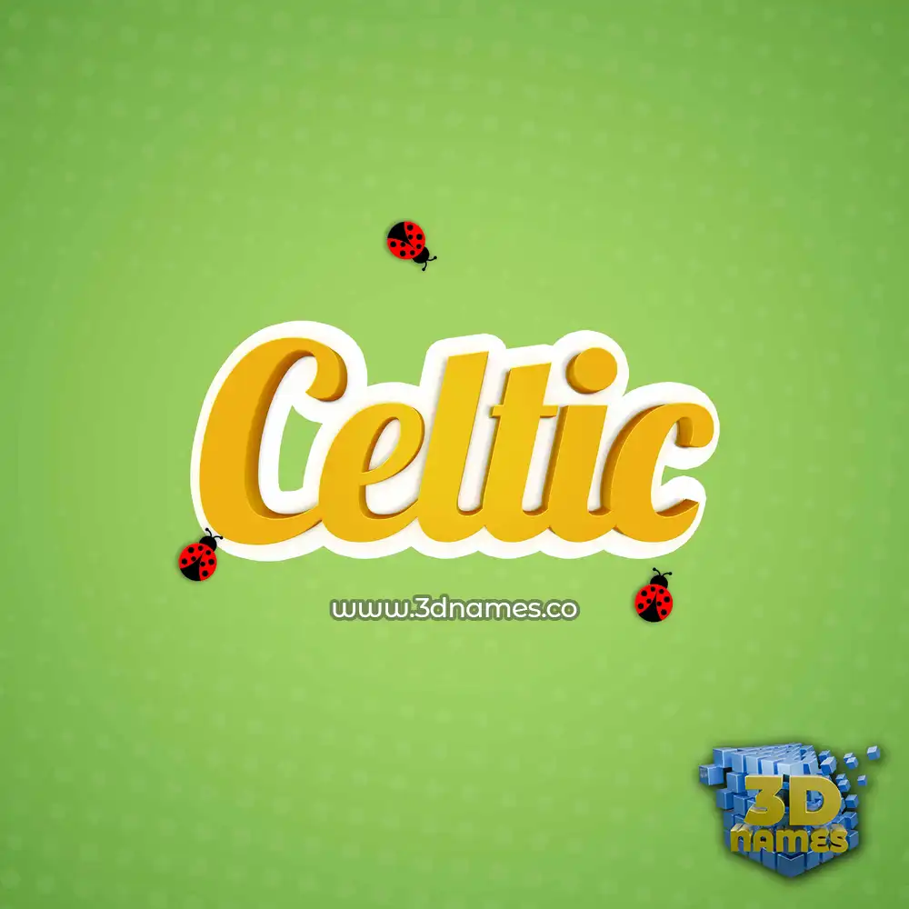 celtic in Ladybugs style - 3D name wallpaper