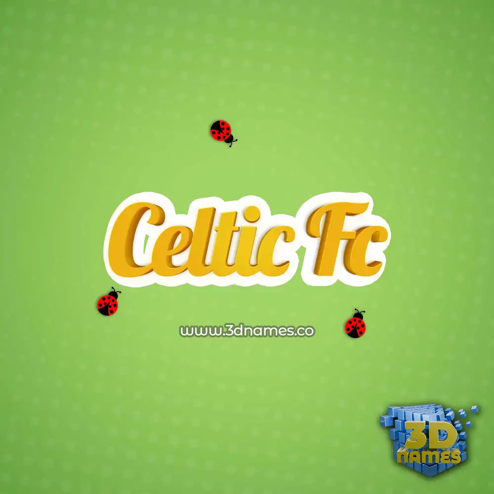 celtic fc in Ladybugs style - 3D name wallpaper