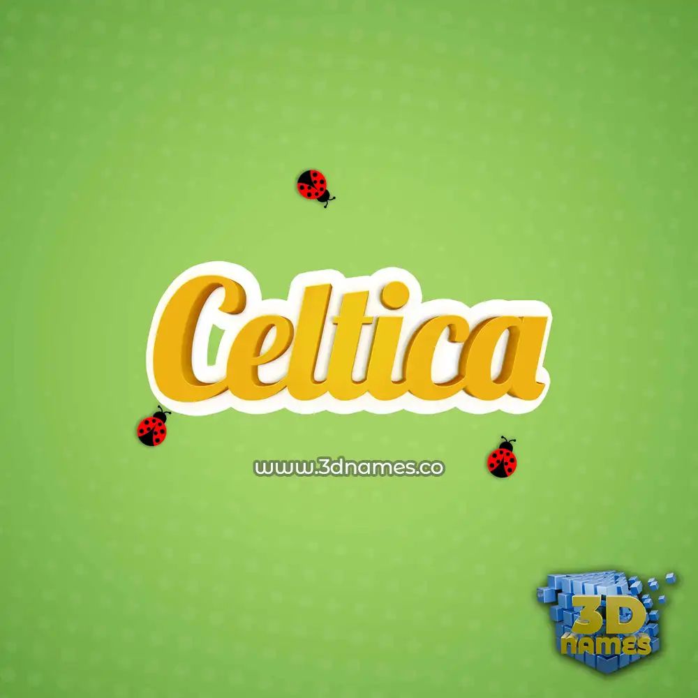 celtica in Ladybugs style - 3D name wallpaper