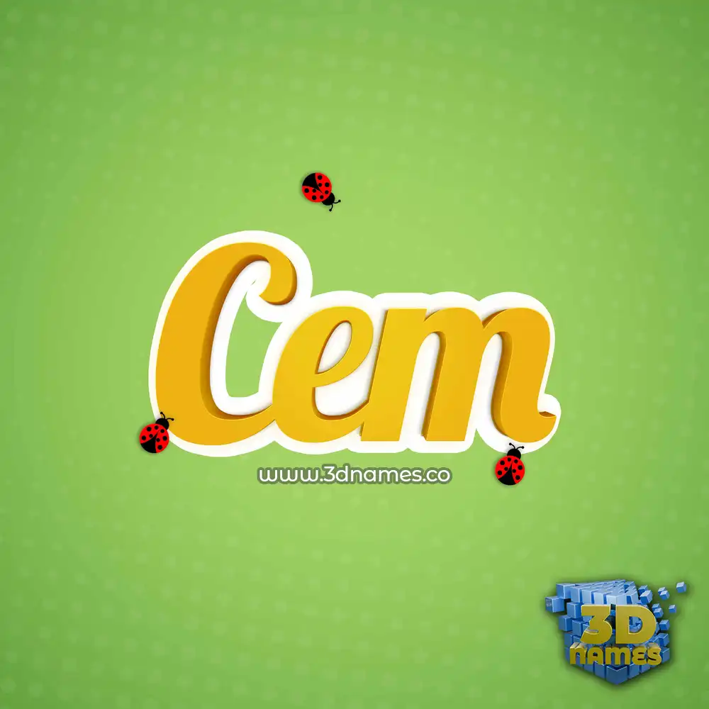 cem in Ladybugs style - 3D name wallpaper