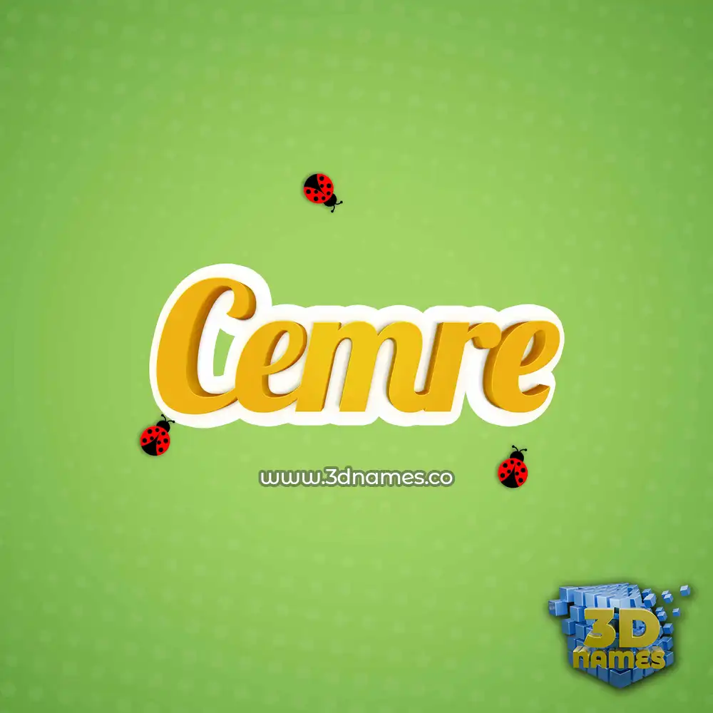 cemre in Ladybugs style - 3D name wallpaper